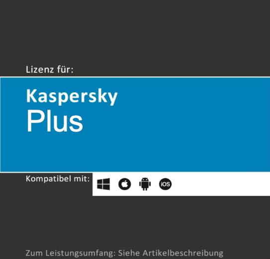 Lizenz für Kaspersky Plus inkl. unbegr. VPN | 2026 | 1-10 Gerät(e) | 1-2 Jahr(e) | Vollversion | Windows/MacOS/iOS/Android | Lizenzcode per Post (FFP) von softwareGO (2 Jahre, 1)