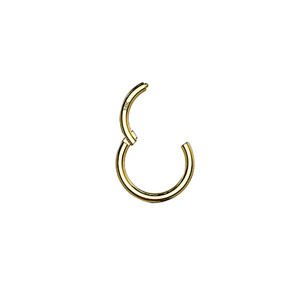 585 Gold 14 Karat Universal Nasen Piercing Ohr Ring Septum Clicker