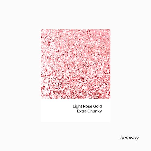Hemway Ultra Sparkle Glitter Light Rose Gold 100g Extra Chunky - Image 2