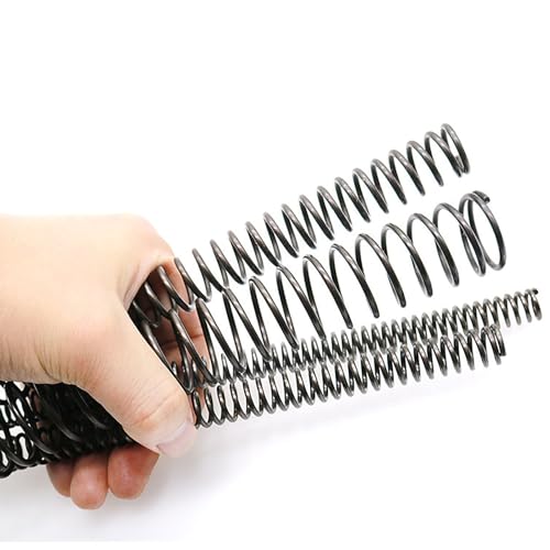 COYOUCO 1Pc Reinforced Compression Spring, 3.0mm Wire Diameter 14-50mm OD 300mm Length, Structural-Grade Manganese Steel Pressure Spring for Heavy Machinery and Industrial Presses,3.0×28mm