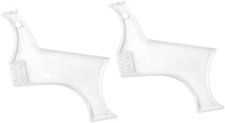 – Ferramenta de modelagem de barba portátil para modelar barba, pentes, réguas de modelagem de barba, guia de aparar bigode, para casa, viagem, negócios, transparente