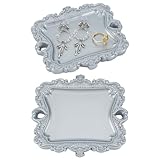 Aspect esthétique vintage : avec un design antique et des détails complexes, ces assiettes à bagues ajoutent une élégance classique à n'importe quel espace. La finition argentée renforce le charme rétro, ce qui les rend visuellement attrayants pour présenter des bijoux ou de petits bijoux