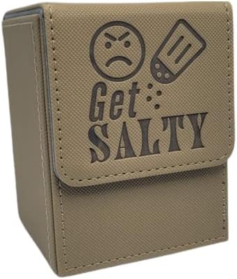 KeenClover Card Deckbox for CCG TCG, Holds 100-115 Sleeved Cards, PVC Free Deck Box (Get Salty), 4x3x3 Inches
