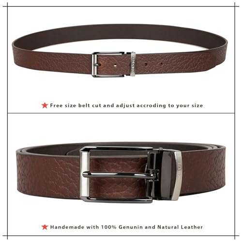 Image of HORNBULL Mens Tosca Leather Belt | Top Grain Formal and Casual Mens Belt