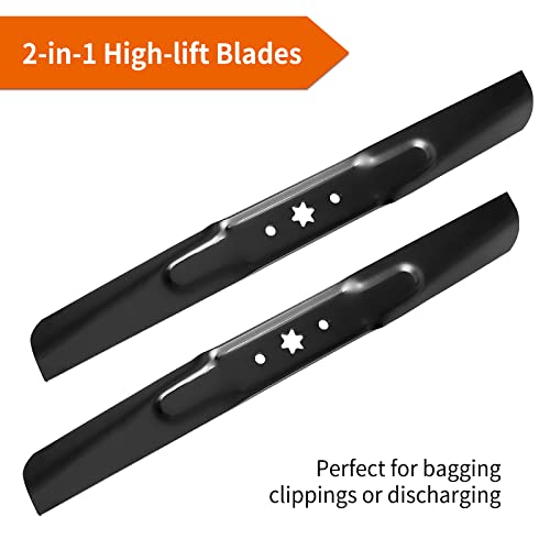 942-04244A Mower Blades Fit For Cub-Cadet 46" Deck Mower, 942-04290 High Lift Blades For Cub Cad Et Xt1 Xt2 Ltx1045 1046 Tractor, Craftsman T240 Lt2000, Troy Bilt Horse Xp Riding Mower, 2 Pack #TOP4