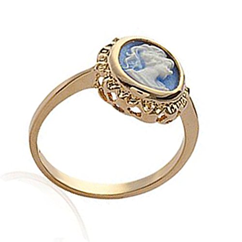 Bague Camée Plaqué Or 18 carats - Taille 54 - Neuve