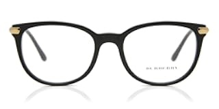 Burberry BE 2255Q 3001 Black Plastic Square Eyeglasses 51mm