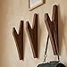 Mid-Century Modern Wall Hooks – V-Shaped Wooden Coat Hanger for Entryway – MCM Organizer – Stylish Wall Decor & Housewarming Gift (Beech)
