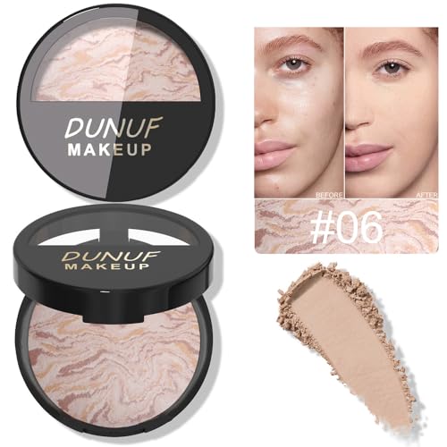 Image of Baked Correcting Pwoder Foundation Makeup, Highlighter Hybrid - Natural Finish, Waterproof Long Lasting, Demi-Matte Natural Finish, Talc-Free, Vegan, 06#