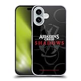 Head Case Designs Officially Licensed Assassin's Creed Red Logo Shadows Graphics Hard Back Case Compatible with Apple iPhone 16