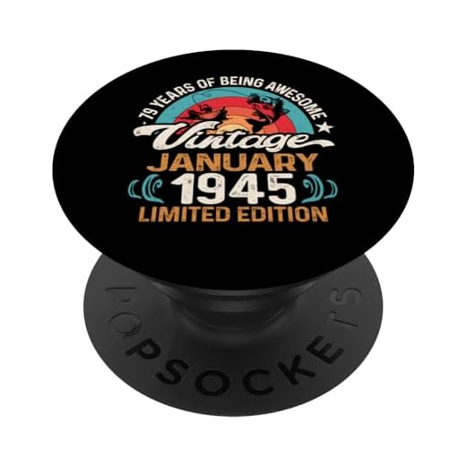 79 cumpleaños 79 años amante de la pesca Vintage enero 1945 PopSockets PopGrip Intercambiable