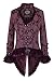 Produktbild Hearts & Roses Damen Steampunk Brokat Jacke Mantel Korsett Frack - Lila (44)