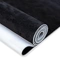 Hiksuky Suede Auto Headliner Fabric 36" L × 60" W with Foam Backing - Black Interior Replacement Material for Car/Truck/SUV/RV Roof, Tube Packaging - Home Repair/DIY Headliner Material