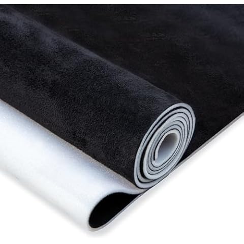 Hiksuky Black Suede Headliner Fabric with Foam Cover