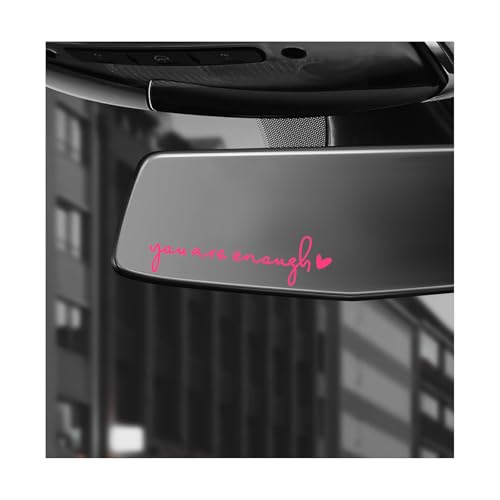 BWBWND 2PCS You are Enough Rearview Mirror Decal, Affirmation Reminder