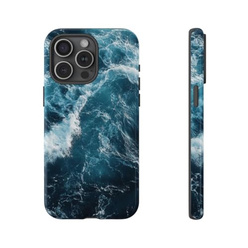 Coque iPhone 15 Pro Max Ocean Waves rigide contre chocs et rayures