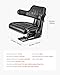 VEVOR Universal Forklift Seat Wrap Around,Universal Tractor Seat with Micro Switch, Adjustable Tractor Suspension Seat with Tilt Fits for John Deere, Ford, Massey Ferguson,New Holland Tractor