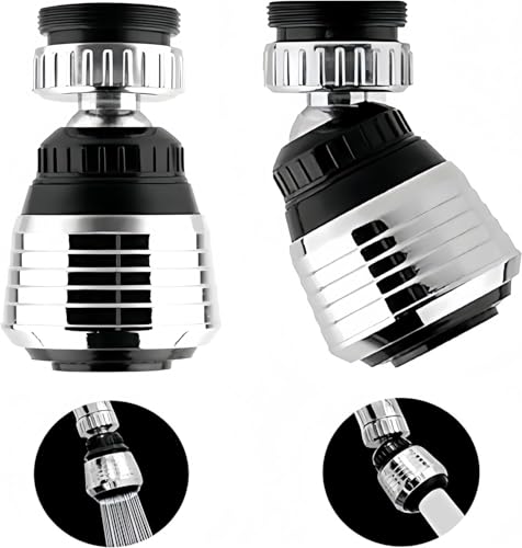Image of 360 Degree Swivel Faucet Aerator Deluxe Water Saving Faucet Sprayer Water Saving Bubbler Pressurized Faucet Filter Kitchen Accessories 2 Modes (Faucet Head - D - 2)