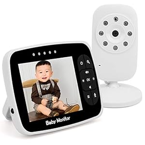 Draadloze babyfoon, babybeveiligingscamera Babyfoon Eco-modus Videobabyfoon voor praten met baby