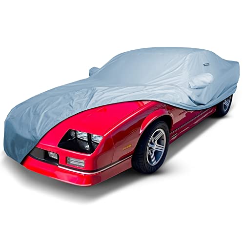 Image of iCarCover Premium Car Cover for 1982-1992 Chevy Camaro Z28, IROC-Z, RS, Berlinetta, Sport Heavy Duty Waterproof all Weather Automobiles Custom Indoor Outdoor Snow Protection Covers with Straps and Bag
