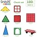 Shapemags Magnetic Tiles for Kids 100 Piece Set - Educational 3D Magnetic Building Blocks for Toddlers - Construction Magnet Toys Kit with Car Base and Stabilizer Plate