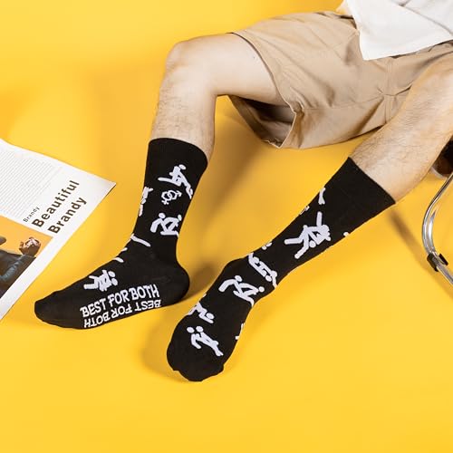 BISOUSOX Paar Sokken Dames Uniseks Kousen Heren Grappige Sokken Kerstcadeau Valentijnsdag Cadeau Sokken voor Vriendin Hou van Sokken 1 Pair/2Pairs Socks Men Vriend Kalfs Sokken - Afbeelding 5