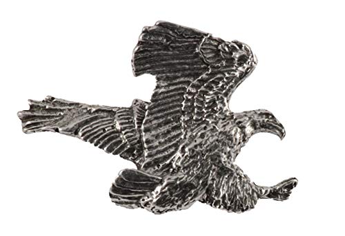 Imán decorativo artesanal Águila calva volando en peltre miniatura 1