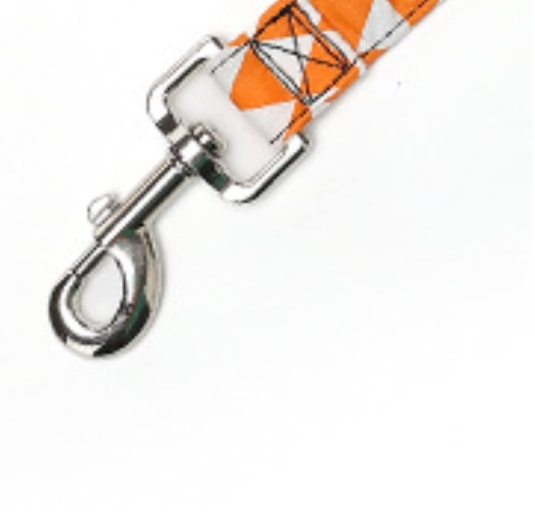 Morbido Guinzaglio Per Cani Collare Per Cane E Guinzaglio Per Cani Con Motivo A Triangolo Personalizzato Per Papillon Rimovibile Per Cuccioli Carlini Chihuahua Antiscivolo Flexi(Oranje,2.0 * 50cm)