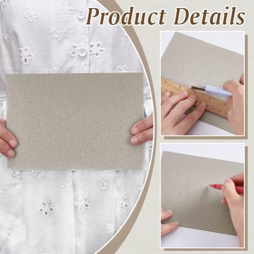 PH PandaHall 25 Blatt Buchkarton 17.8x12.7cm Spanplattenblätter Buchbindebrett Spanplatten Für Kunstbücher Bindungsabdeckung Verpackung 1mm Dick