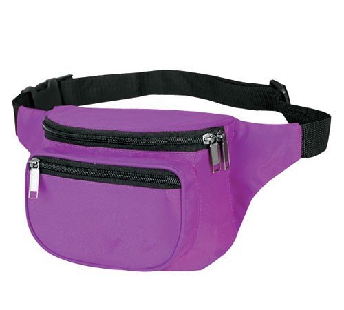 Yens® Fantasybag 3-Zipper Fanny Pack-Purple FN-03 - Thumbnail 2