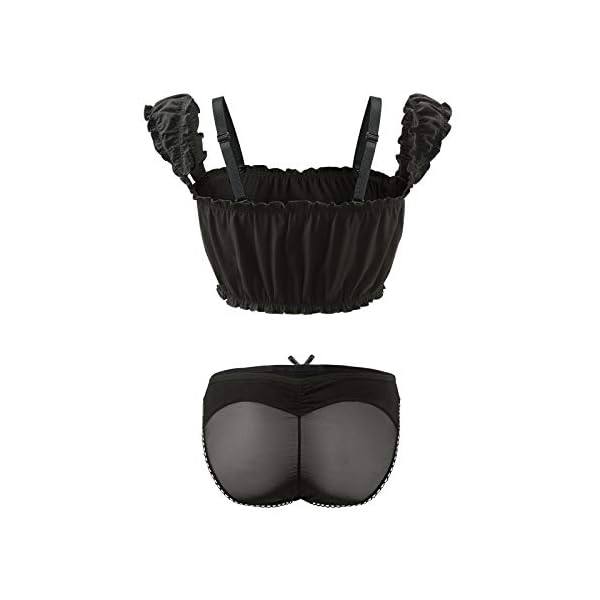 Littleforbig-Damen-Dessous-Set-mit-Rueschenbesatz-Nachtwaesche-Riemen-Nachtwaesche-Cami-Top-Shorts-Bralette-Loungewear--Prinzessinnen-Dessous-Set Littleforbig Damen-Dessous-Set mit Rüschenbesatz, Nachtwäsche, Riemen, Nachtwäsche, Cami, Top, Shorts, Bralette…