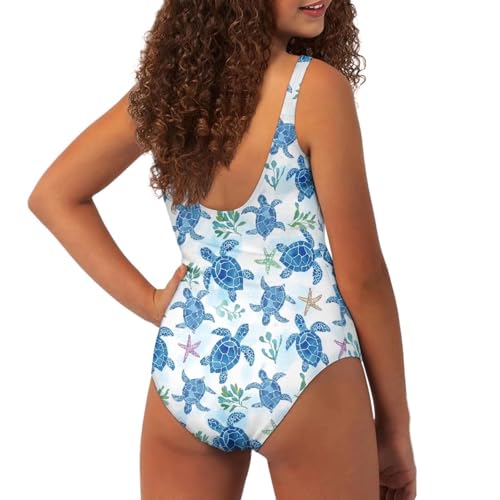 One Piece Swimsuit for Teen Girls Bathing Suits Size 7-18 Beachwear4