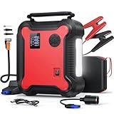 Buture Pro Booster Batería y Compresor de Aire Portátil 2500A, 23800mAh Arrancador de Coche (Todo Gas o 8,0 L Diesel), Inflador Eléctrico 150 PSI, 120 W Salidas DC y Luz de Emergencia