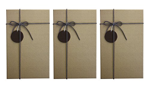 Boite-cadeau rigide Emartbuy marron coffret de rangement rectangulaire