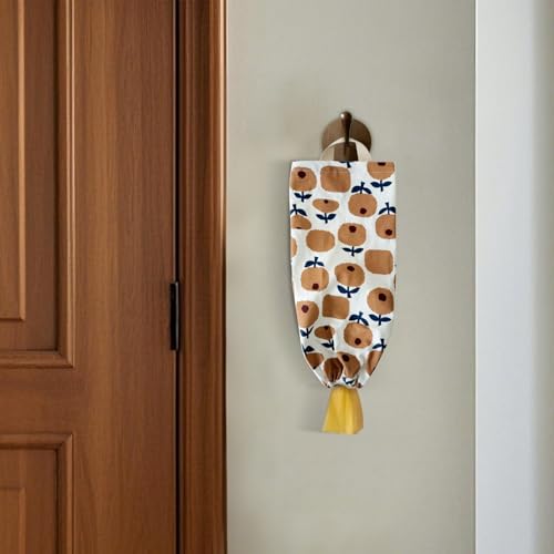 Soporte de pared para bolsas de basura de cocina, organizador de almacenamiento de tela para bolsas de plástico NyC720 (B, 37 cm)