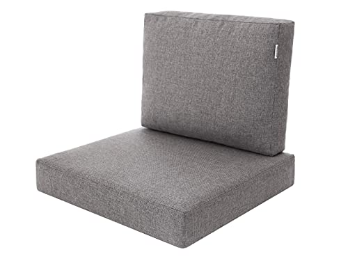HOBBYGARDEN Miatech Kissen für Rattansessel Rattanmöbel Gartenmöbel Technorattan Innen /Draußen 60x55cm Grau Cover