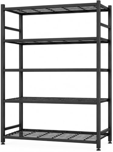 36.4" W Storage Shelves, 5-Tier Metal Shelving Unit with Leveling Feet