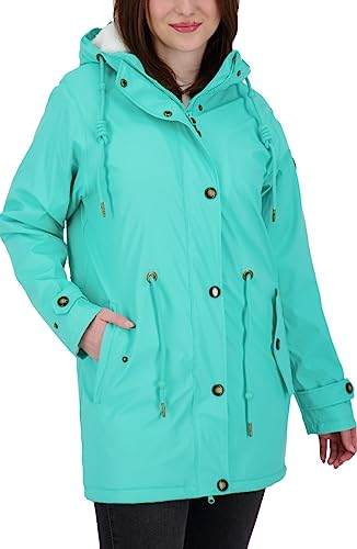 Manteau de pluie femme imperméable turquoise taille 46 chaud