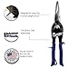 MIDWEST Power Cutters Long Cut Snip - Straight Cut Regular Tin Cutting Shears with Forged Blade & KUSH'N-POWER Comfort Grips - MWT-6716A