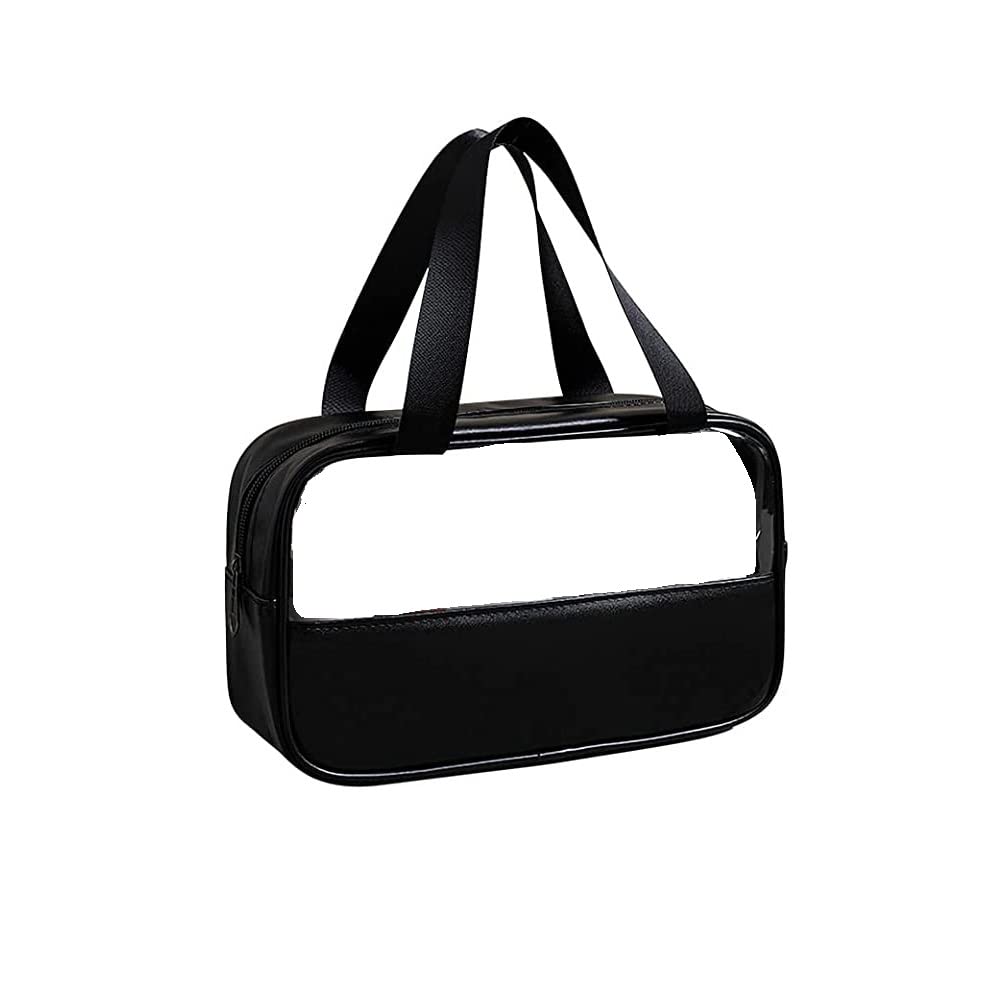Cosmetic Makeup Organizer Toiletry Bag Grooming Kit Pouch Portable Organizer Case Carry Water Proof Pouch for Women and Men with Zipper (Medium, Black)