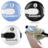 Fiada 3 Pcs 1.2 Inch Golf Score Counter for Women Mini Golf Stroke Counter Scoring Keeper up to 12 Shot to Scorekeeper Glove in (Black, White, Light Blue)