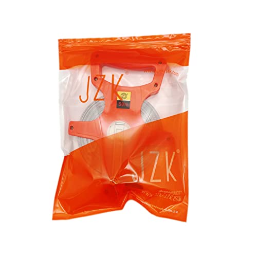 JZK 50 Meter langes offenes Maßband, Doppelskala, metrisches / imperiales Maßband, 50 m, Fiberglas-Vermessungsband, Fiberglas-Maßband