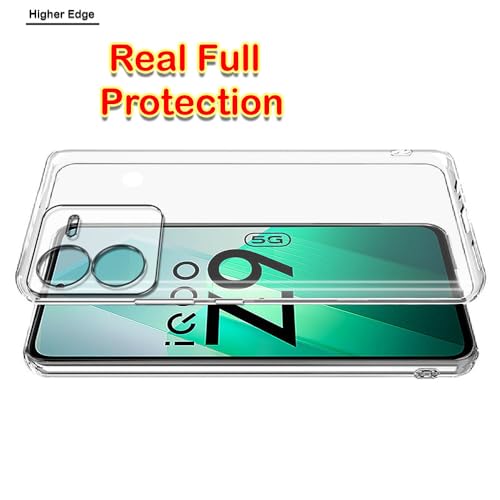 Image of Amazon Brand- Solimo Mobile Cover for iQOO Z9 5G (Soft & Shockproof Back Case with inbuilt Cushioned Edges), Transparent