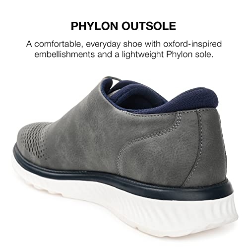 Vance Co. Men's Demar Tru Comfort Foam Lace-up Casual Dress Shoe - Grey, Size: 103