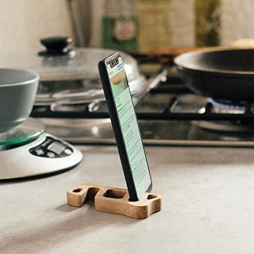 Suporte de celular de madeira – Mini suporte de madeira para celular – Ajuste de vários ângulos, des