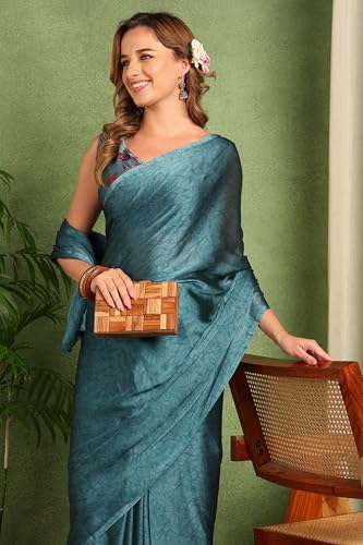 Image of MIRCHI FASHION Women Saree | Chiffon Batik Printed Breathable Regular Use Sari with Blouse