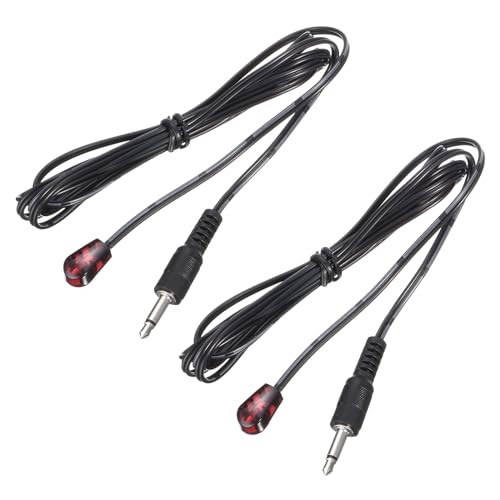 QUARKZMAN IR Infrarossi Emettitore Sensore Ricevitore Prolunga Cavo 11,5Ft Lungo 1,5mm Jack Singolo Marrone Capo 2pz