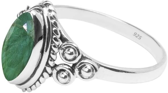 Gemstone Ring, 925 Sterling Silver Ring For Women Girls, Statement Handmade Jewelry Christmas Gifts Size US - Image 3