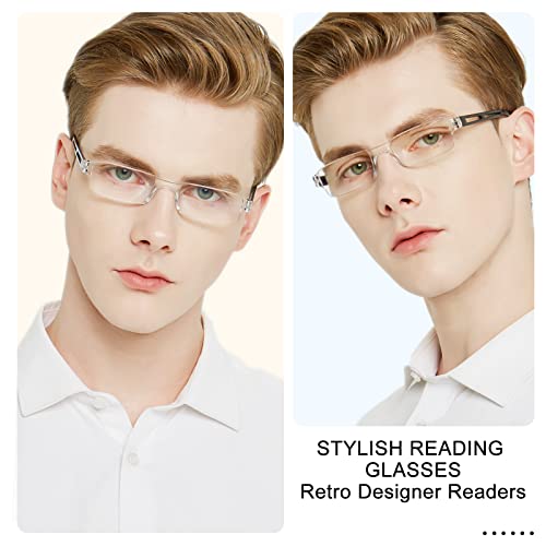 Image of 4 Packs Lightweight Reading Glasses for Women Men Blue Light Blocking Readers 1.0 1.5 2.0 2.5 3.0 4.0
