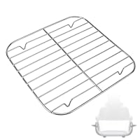 Crisper-Einsatz für Ninja Crispi Heißluftfritteuse, Zubehör aus Edelstahl Kompatibel mit Ninja Crispi Glasbehältern mit 2,5 l und 4 l Fassungsvermögen Spülmaschinenfest (Silber)